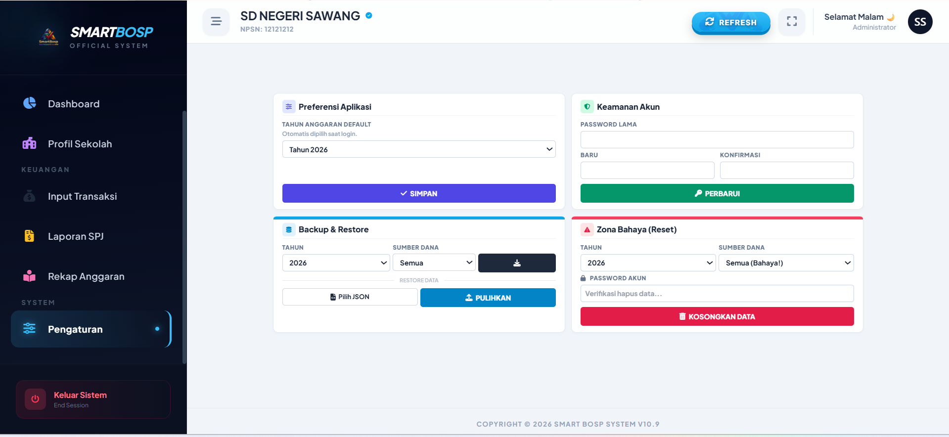 Setting Data